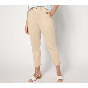 Side Stitch Women's Pants Sz L Rolled Straight-Leg Pant Gray A640075